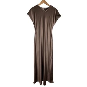 a line formal dress knee length Marsoni M286S Knee Length Semi-Formal Dress Charcoal / 22 main image 1